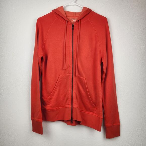 Majestic Filatures Men Zip Up Sweatshirt Hoodie Size Medium Orange NWT - Picture 1 of 7